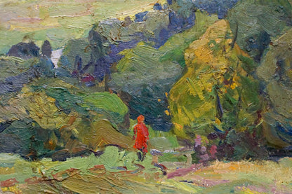 Oil painting It's a nasty day Gantman Moisey Faibovich