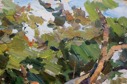 Oil painting Forest park Martynov Nikolay Ustinovich
