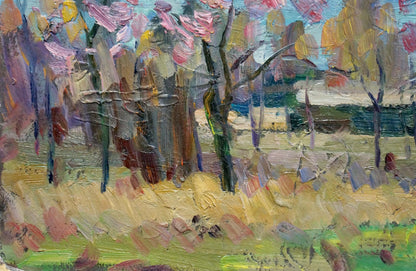 Oil painting Spring Kolomoitsev Petr Mikhailovich
