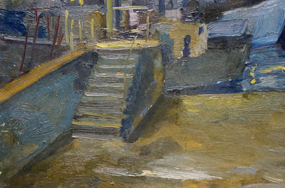 Oil painting Night landscape Mukhin Valery Petrovich