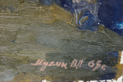 Oil painting Night landscape Mukhin Valery Petrovich