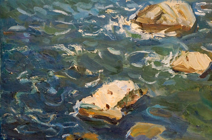 Oil painting Rocky shore Filippov Z. I.
