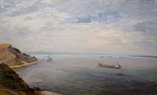 Oil painting Evening on the Volga Kobylenkov Mikhail Vasilievich