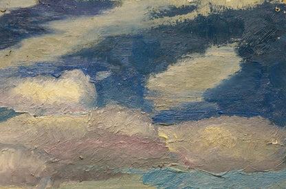 Oil painting Ships sail on the sea Unknown artist