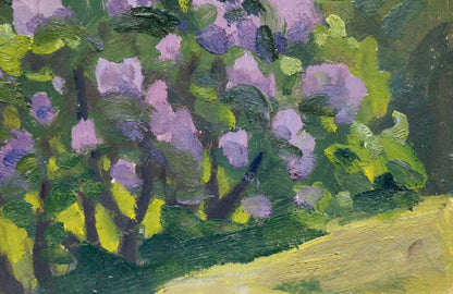 Oil painting Trees in the garden Yuri Ivanovich Khimich