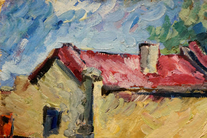 Oil painting City landscape Sergei Arsenievich Vinogradov