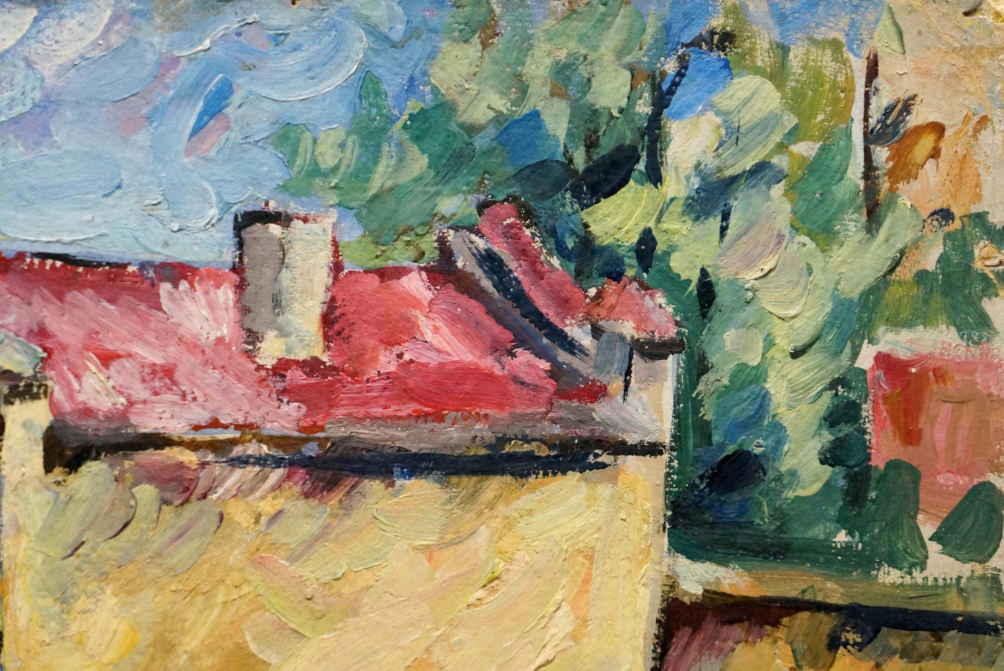 Oil painting City landscape Sergei Arsenievich Vinogradov