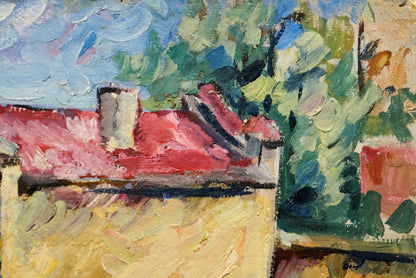 Oil painting City landscape Sergei Arsenievich Vinogradov