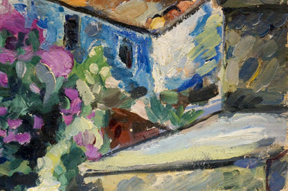 Oil painting City landscape Sergei Arsenievich Vinogradov