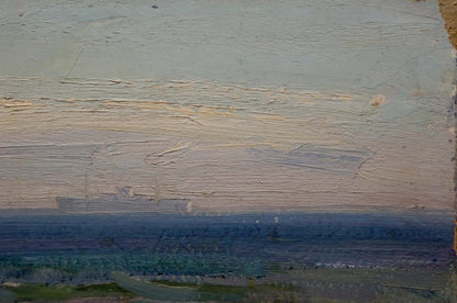 Oil painting Ship at sea Strelov Arkady Efimovich