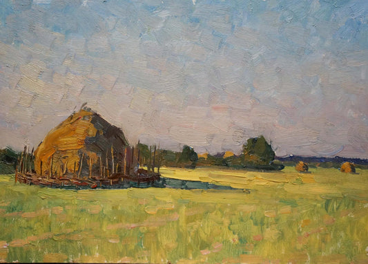 Oil painting Haystacks Mordovets Andrey Nikitich