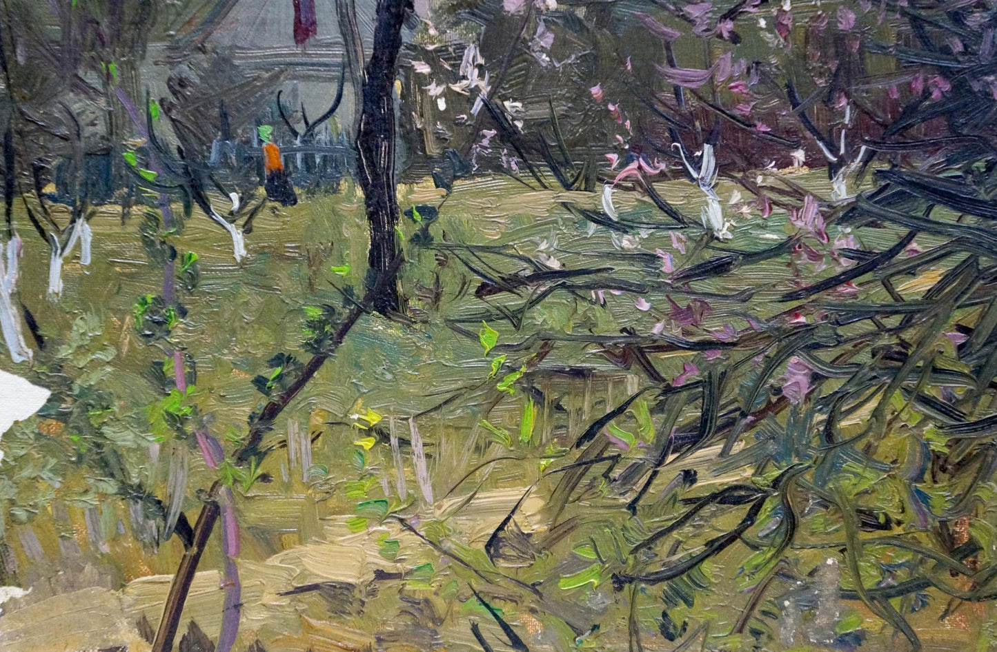 Oil painting Evening in the village Solodovnikov Aleksey Pavlovich