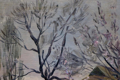 Oil painting Evening in the village Solodovnikov Aleksey Pavlovich