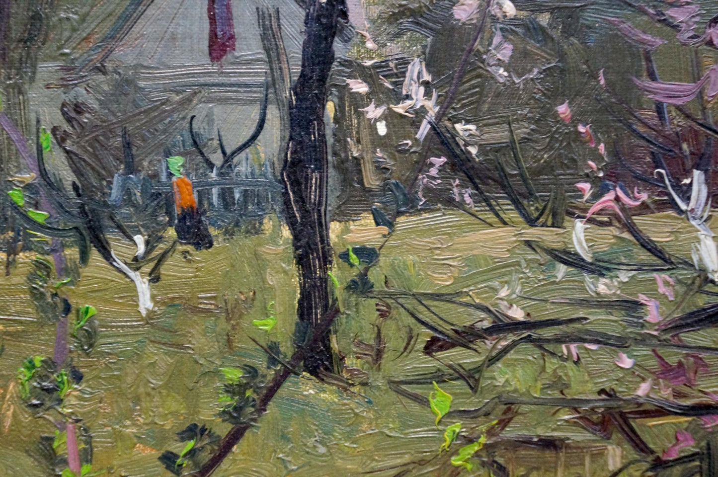 Oil painting Evening in the village Solodovnikov Aleksey Pavlovich