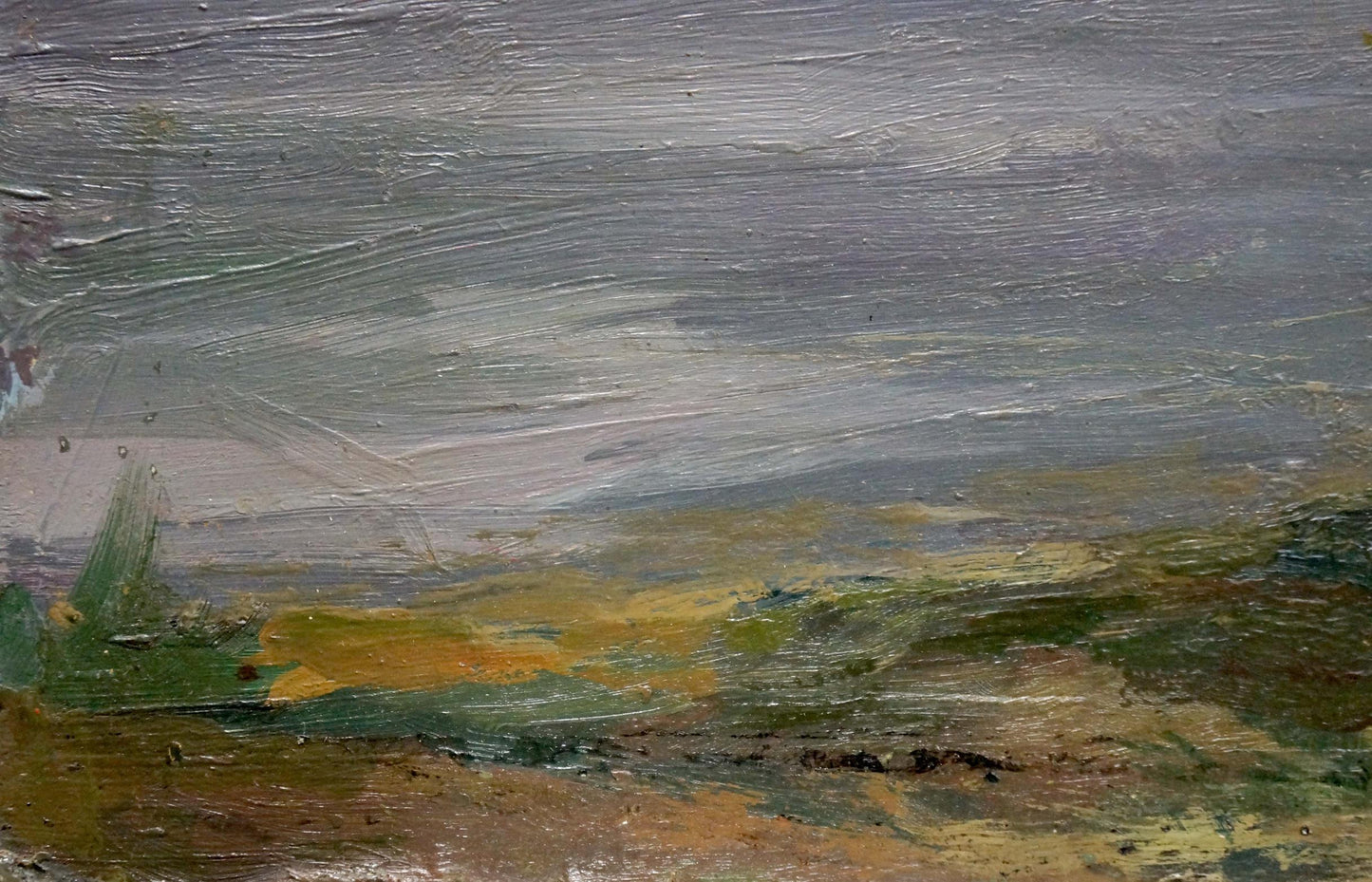 Oil painting Evening landscape Unknown artist