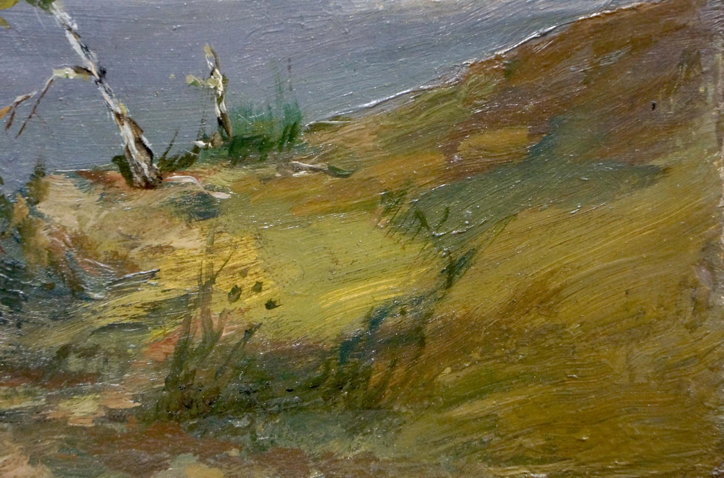 Oil painting Evening landscape Unknown artist