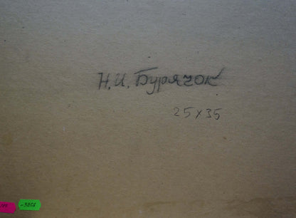 Dimensions of the painting View of the village of Mykola Ivanovich Buryachok