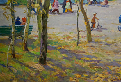 Oil painting Autumn in the park El'bert Viktor Davydovich