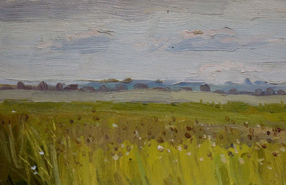 Oil painting Landscape fields