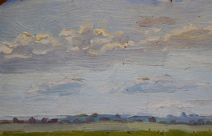 Oil painting Landscape fields