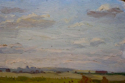 Oil painting Landscape fields