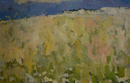 Oil painting Blooming fields