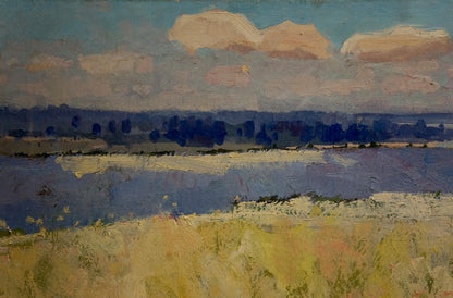 Oil painting Blooming fields