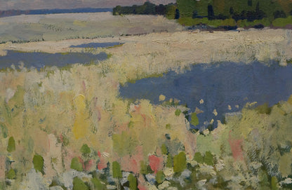 Oil painting Blooming fields