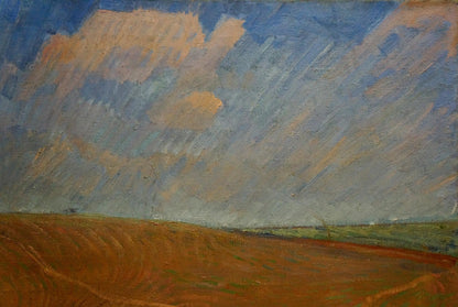 Oil painting Field work Kravtsov Nikolay Fedorovich