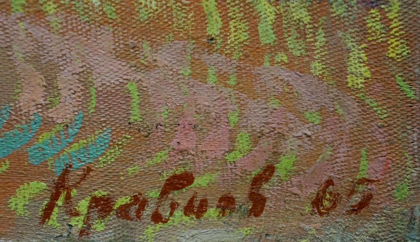 Oil painting Field work Kravtsov Nikolay Fedorovich