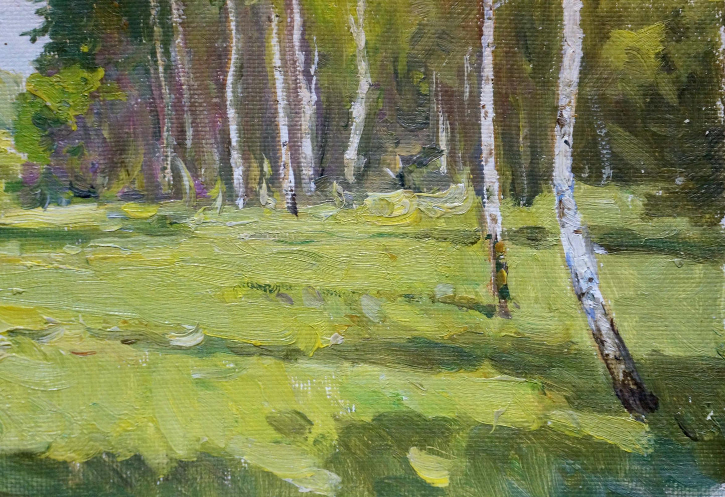 Oil painting Forest landscape Petr Chernyshevsky