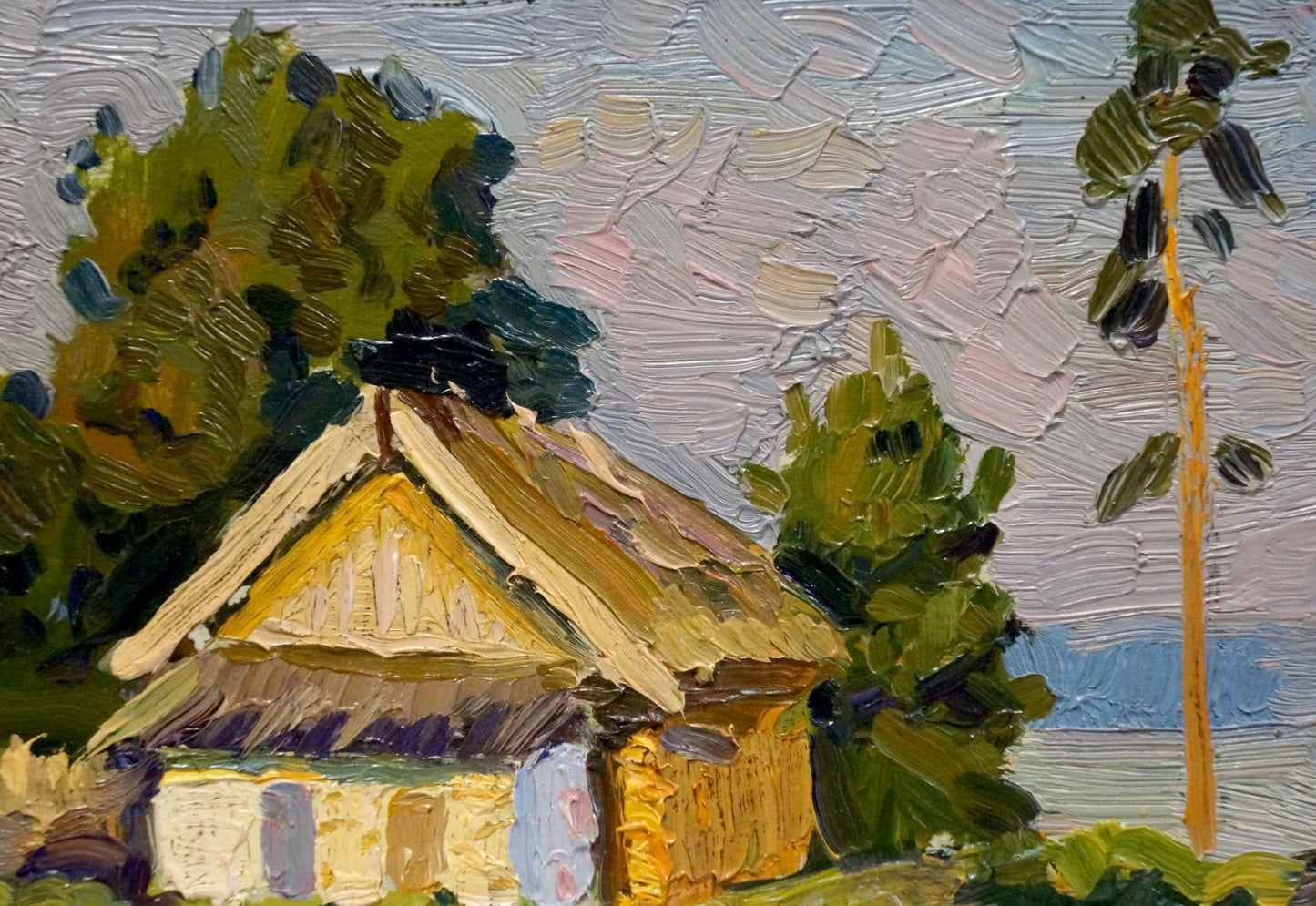 Oil painting House on the outskirts Popov Igor Alexandrovich