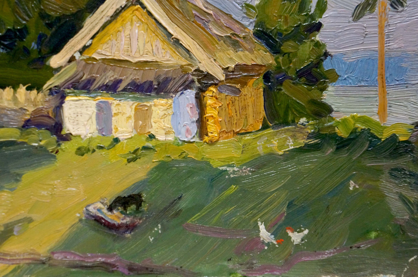 Oil painting House on the outskirts Popov Igor Alexandrovich