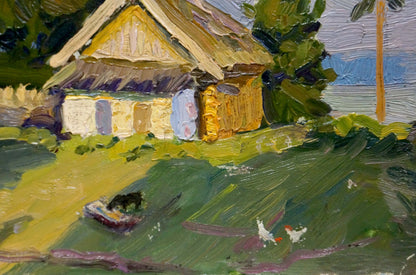 Oil painting House on the outskirts Popov Igor Alexandrovich