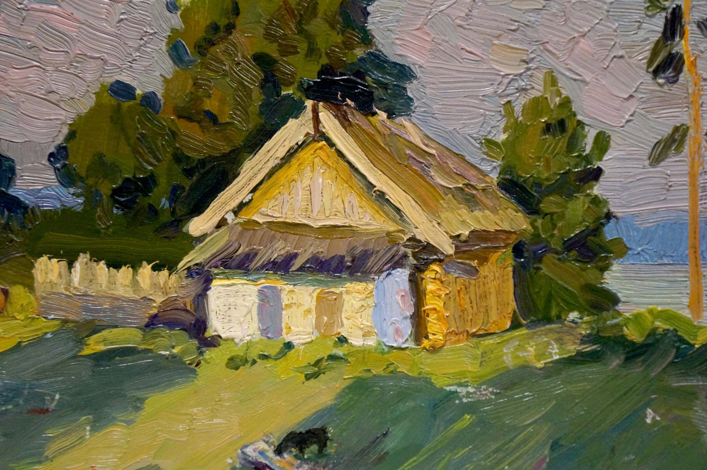 Oil painting House on the outskirts Popov Igor Alexandrovich