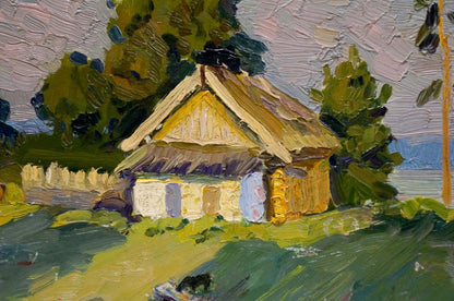 Oil painting House on the outskirts Popov Igor Alexandrovich