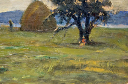 Oil painting Haystacks Popov Igor Alexandrovich