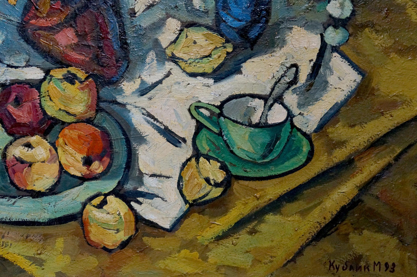 Oil painting Flowers and apples Kublik Mikhail Alekseevich