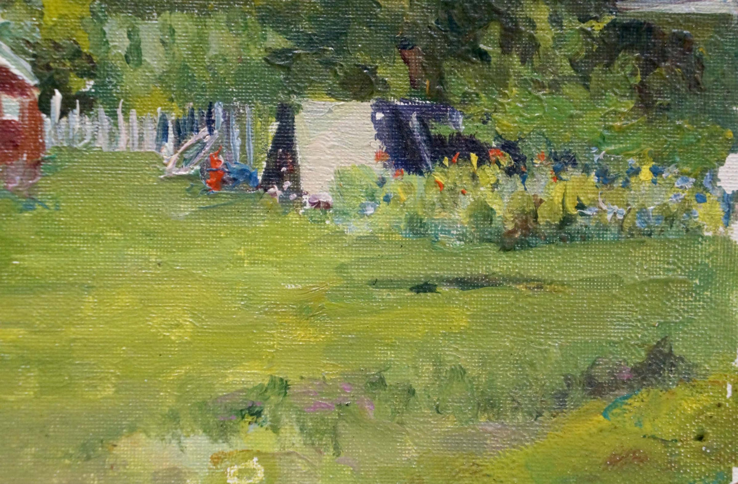 Oil painting Village landscape Dmitry Lednev