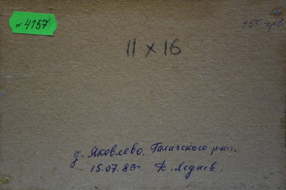 Oil painting Village landscape Dmitry Lednev