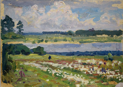Oil painting Before the rain Trohimenko Karp Demyanovich