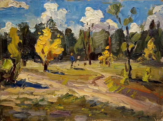 Oil painting Golden autumn Popov Igor Alexandrovich