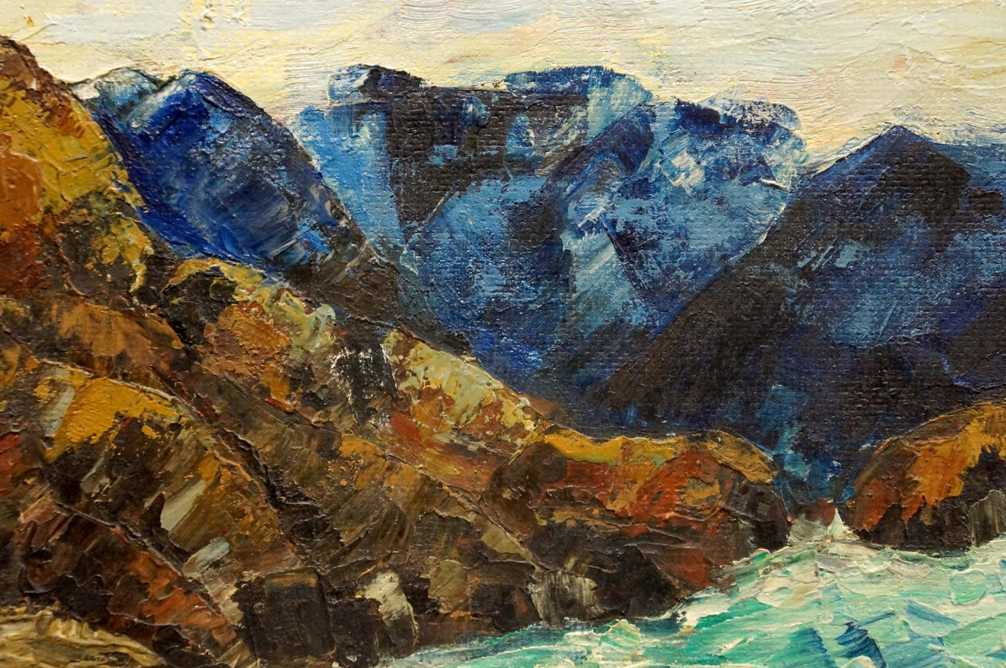 Oil painting Mountain landscape Singalevich