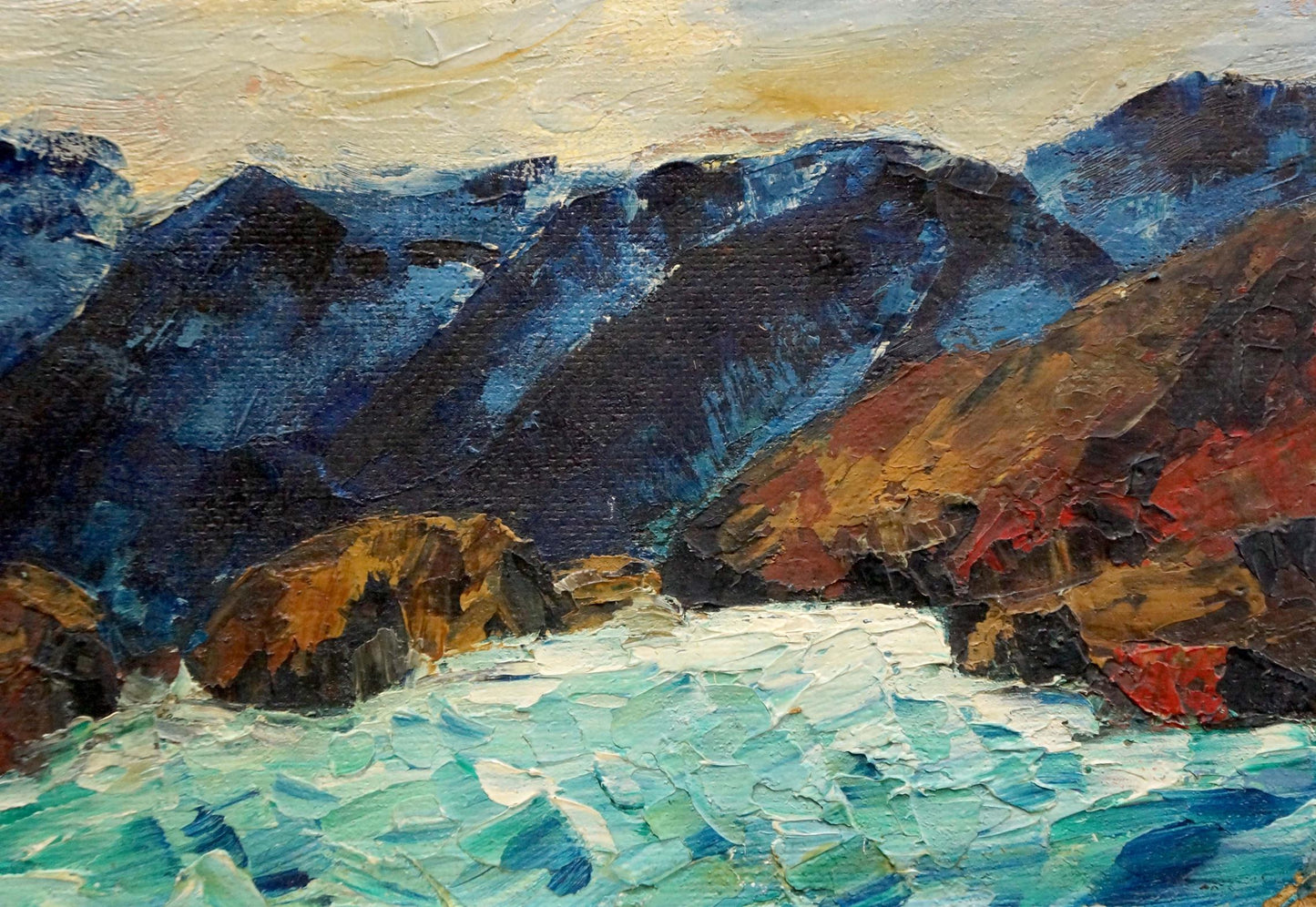 Oil painting Mountain landscape Singalevich