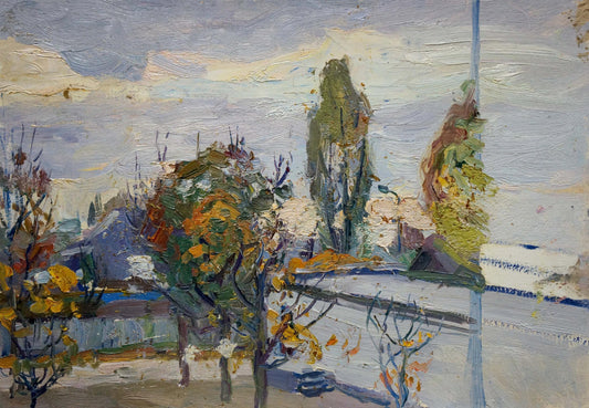 Oil painting Autumn landscape Gantman Moisey Faibovich