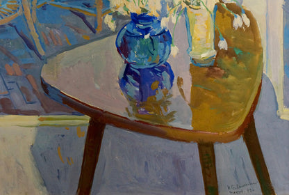 Oil painting The yard Sulimenko Petr Stepanovich
