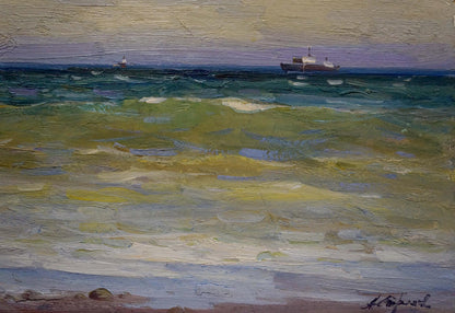 Oil painting Volga Strelov Arkady Efimovich