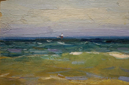 Oil painting Volga Strelov Arkady Efimovich