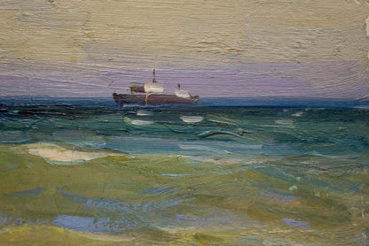 Oil painting Volga Strelov Arkady Efimovich