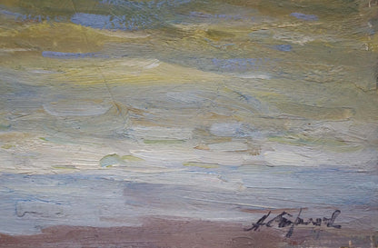 Oil painting Volga Strelov Arkady Efimovich